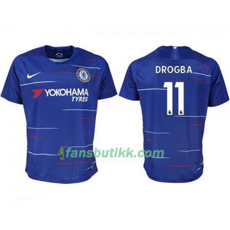 Fotballdrakt Chelsea DROGBA 11 Hjemmetrøye 2018-2019 Kortermet